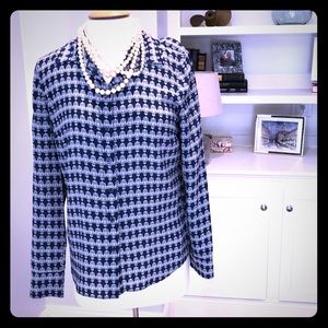 J Crew owl patterned blouse
